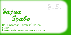 hajna szabo business card